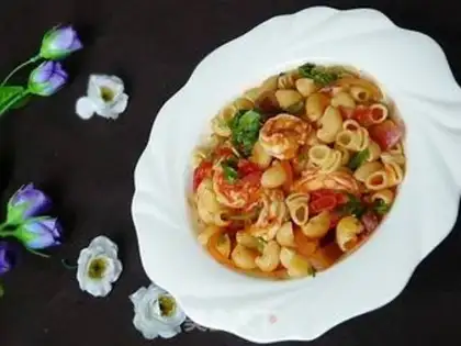 Make Shrimp tomato noodle step 7