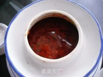 Make Homemade red oil bean petals step 6