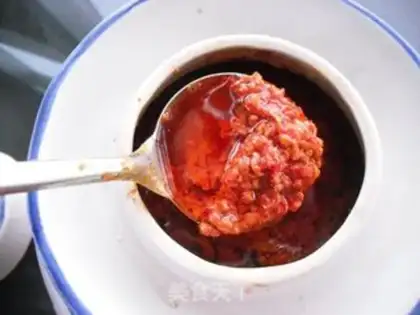 Make Homemade red oil bean petals step 7