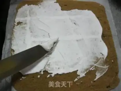 Make Coffee sponge rolls step 16