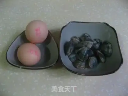 Make Flower clams and eggs step 0