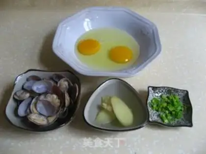 Make Flower clams and eggs step 3