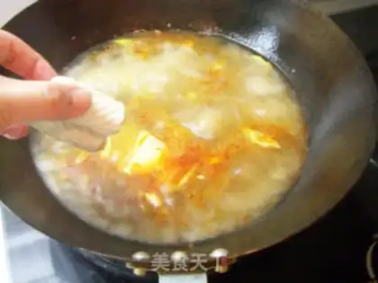 Make Spicy fish ball rice line step 4