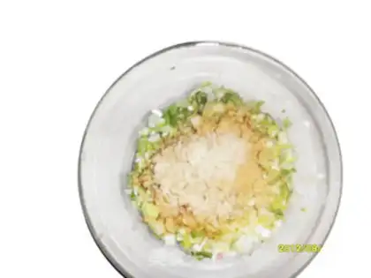 Make Onion cake step 1