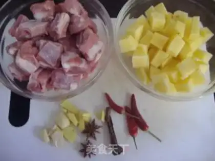 Make Potato burn ribs step 0