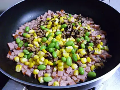 Make Ham and rice step 3