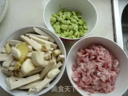 Make Bean-dry meat step 0
