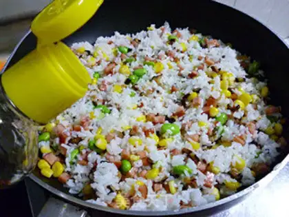 Make Ham and rice step 5