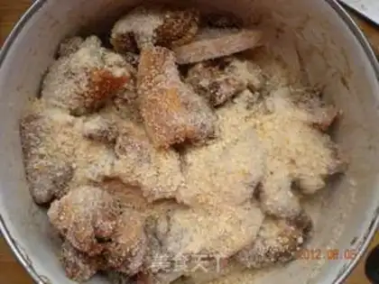 Make Self-polishing rice powdered meat step 5