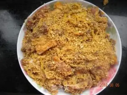 Make Self-polishing rice powdered meat step 7