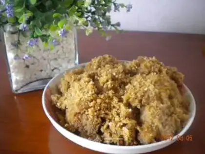 Make Self-polishing rice powdered meat step 10