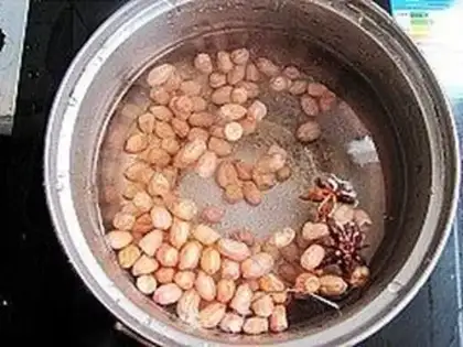 Make Plumbing peanut rice step 0