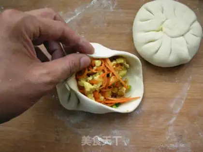 Make Egg and vegetable fire step 5