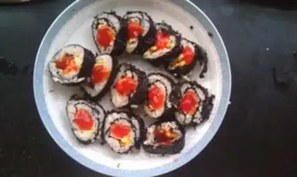Make Sweet sesame sushi step 8