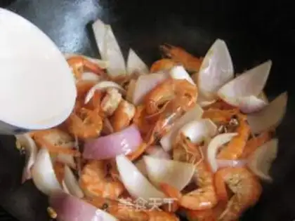 Make Gold curry shrimp step 5