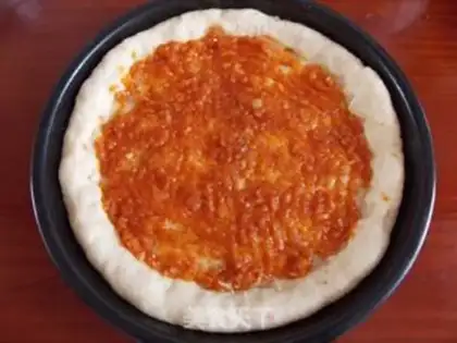 Make Sea, land and sea, double pizza step 15