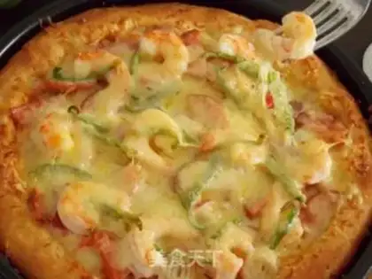 Make Sea, land and sea, double pizza step 20