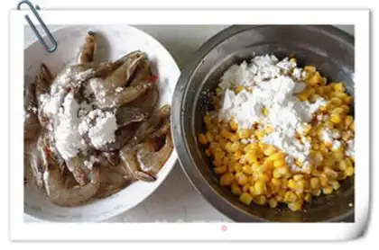 Make Goldsand corn shrimp step 1