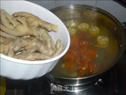 Make Five-colour chicken claw soup step 8
