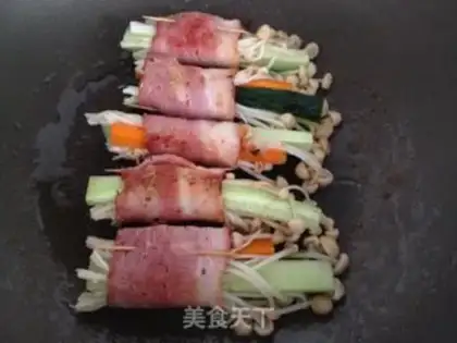 Make Golden pin bacon roll step 7