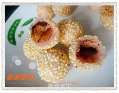 Make Red bean sesame ball step 8