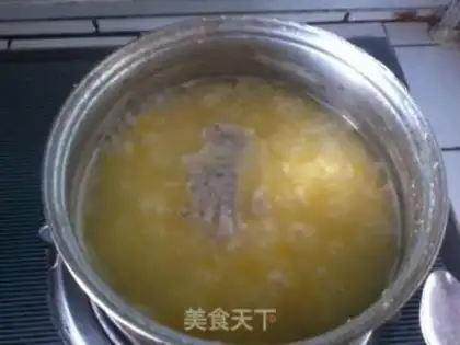 Make Pumpkin shrimp congee step 4