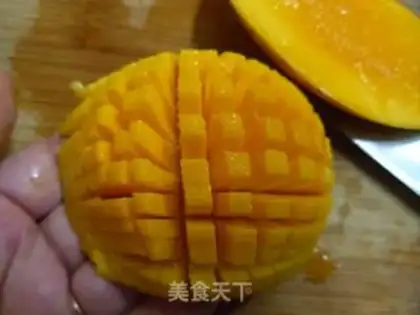 Make Coconut mango ice cream step 1