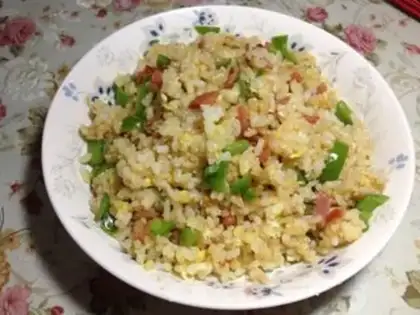 Make Bacon fried rice step 4
