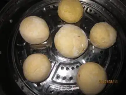 Make Pumpkin rice ball step 3