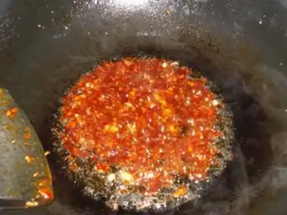 Make Garlic fan shrimp step 6