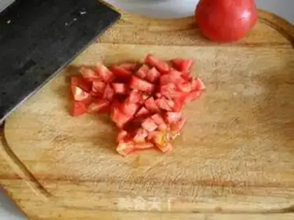 Make Tomato fried tofu step 2