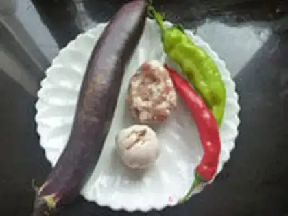 Make Meat and eggplant step 0