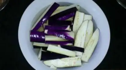 Make Spam and eggplant step 1