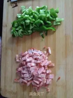 Make Bacon fried rice step 1