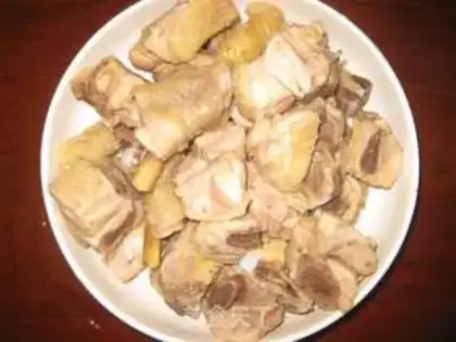 Make A chicken leg with mushrooms step 5