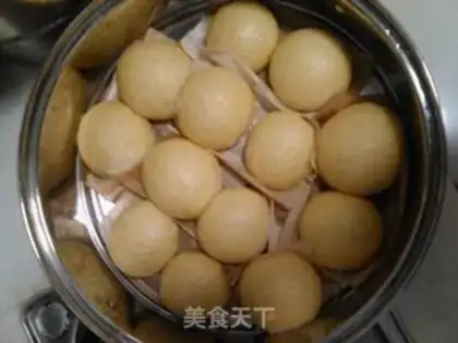 Make Corn paste buns step 9