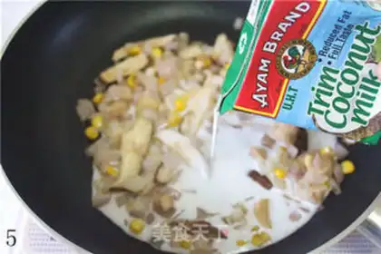 Make Shrimp coconut pasta step 4