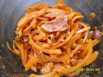 Make ♪ And cold pig ears ♪ step 4