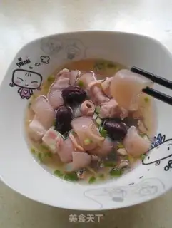 Make Ink fish stewed with flowers step 7