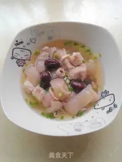 Make Ink fish stewed with flowers step 8