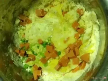 Make Cheese ham onion scone step 4