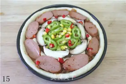 Make Coconut sausage mushroom pizza step 14