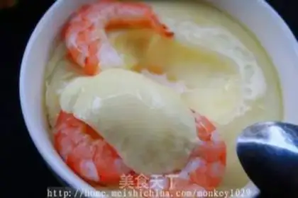 Make Shrimp steamed eggs step 4