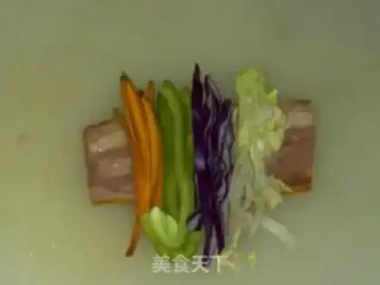 Make Five-color bacon rolls step 2