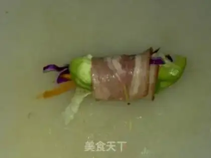 Make Five-color bacon rolls step 3