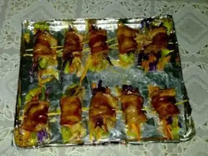 Make Five-color bacon rolls step 5