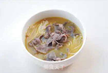 Make Sour soup needle, fat cow step 8