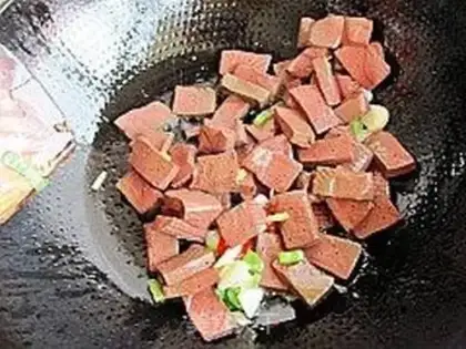 Make Pepper fried duck blood step 3