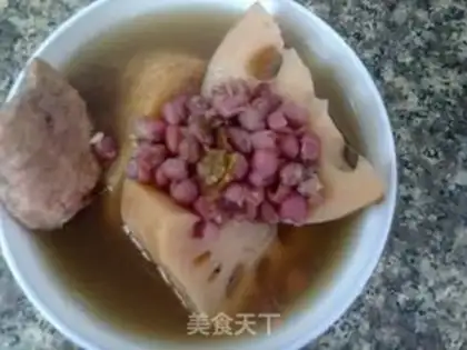 Make Scrawny and red bean soup step 3