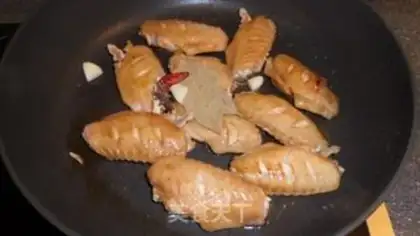 Make Coke chicken wings for almond mushrooms step 7